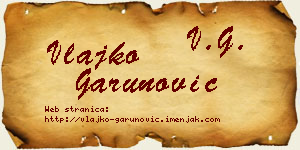 Vlajko Garunović vizit kartica